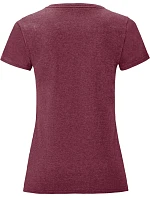 Fruit of the Loom Lady-Fit Iconic 150 T Dámské tričko 16.1432 heather burgundy Fruit of the Loom Lady-Fit Iconic 150 T Dámské tričko 16.1432 heather burgundy