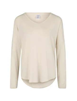 Dámské pyžamové tričko QS6143E-101 slonovinová - Calvin Klein Dámské pyžamové tričko QS6143E-101 slonovinová - Calvin Klein