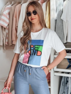 Dámské tričko s potiskem KINDBE bílé FashionStreet RY2614
