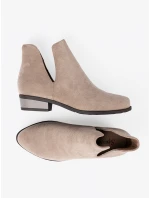 Praktické dámské  kotníčkové boty hnědé Obcas