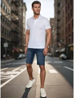 Pánská polokošile s nášivkou bílá FashionStreet PX0627