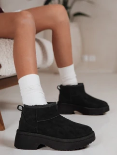 Dámské sněhule s tlustou podrážkou černé FashionStreet ZY1284