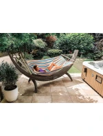 ZAHRADNÍ HOUPACÍ SÍŤ PRO 2 OSOBY 200X150CM S TYČÍ 1052717