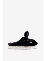 Kožešinové Pantofle S Motivem Králíčka Černé Natasha