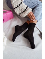 Dámské Ponožky Ažurové Černé