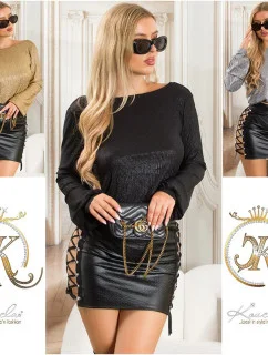 Sexy lesklá halenka 9002 - Koucla