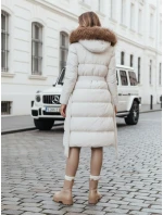 Dámská prošívaná zimní bunda s kožešinou STYLEBELLA bílá FashionStreet TY4610 Dámská prošívaná zimní bunda s kožešinou STYLEBELLA bílá FashionStreet TY4610