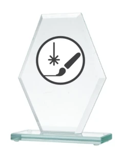 Gravírovaná skleněná trofej + malířská výplň