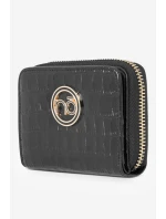 Dámská peněženka z přírodní kůže s zvířecím vzorem Malá Nobo NPUR-LR0020-C020 Černá