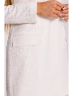 M881 Žakárové blejzrové šaty - krémové