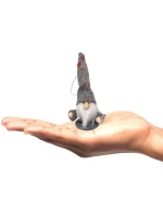 PŘÍVĚSEK S CETKOU SKŘÍTEK ŠEDÝ 11CM