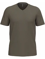 Kariban K 357 Pánské tričko s výstřihem do V 20.K357 dark khaki