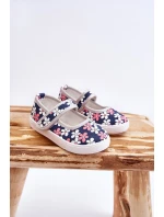 Dětské balerínky v květech námořnických modro-Šedá Noah