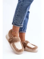 Dámské pantofle s kožešinou béžové Sailey Dámské pantofle s kožešinou béžové Sailey