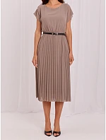 Dámské šaty DHJ SK 8839 1.23X hnědé - FPrice Dámské šaty DHJ SK 8839 1.23X hnědé - FPrice