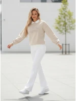 Dámská mikina HAPIRES s potiskem oversize cappuccino FashionStreet BY1483 Dámská mikina HAPIRES s potiskem oversize cappuccino FashionStreet BY1483