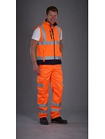 Yoko HV 006 Hi-Vis softshellová vesta 79.V006 hi vis orange/navy