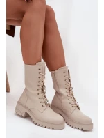 Dámské workery s přezkami Medvídek Srdce Béžové Iravine