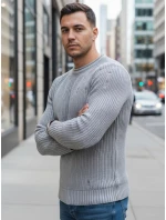 Pánský světle šedý svetr FashionStreet WX1989