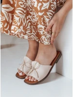 Dámské žabky s mašlí KISSBOW beige FashionStreet ZY0754 Dámské žabky s mašlí KISSBOW beige FashionStreet ZY0754