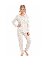 Pyžamo Donna Adore Long Ecru, dlouhé rukávy, velikosti S–2XL