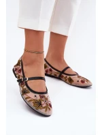 Baleríny S Vyšíváním A Páskem Černé Lilindraen