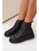 Vysoké Dámské Tenisky Zateplené Big Star OO274A355 Černé