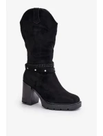 Dámské Kozačky Do Půl Lýtek Na Sloupku Zateplené Černé Ivanelis Dámské Kozačky Do Půl Lýtek Na Sloupku Zateplené Černé Ivanelis