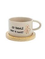 CO TAKHLE DÁT SI KAFE? - krémový hrníček makronka 200 ml CO TAKHLE DÁT SI KAFE? - krémový hrníček makronka 200 ml