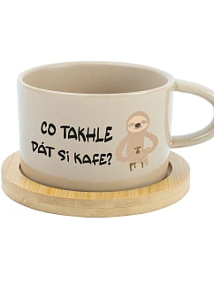 CO TAKHLE DÁT SI KAFE? - krémový hrníček makronka 200 ml