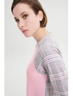 Dámská noční košile s dlouhým rukávem 19166 růžové - Vamp