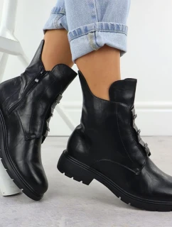 Dámská kotníková zateplená obuv W MR2501-4 JEZ454A Černá - Jezzi