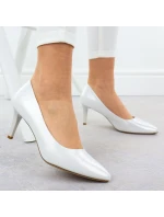 Dámské saténové stříbrné lodičky Sergio Leone 1336