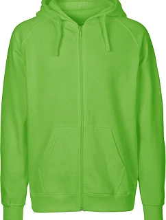 Neutral O 63301 Pánská mikina s kapucí z bio bavlny 77.6331 lime