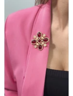 Brož Květina 2 červená Brož Květina 2 červená