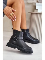 Kotníkové Boty Zateplené Na Zip Big Star OO274A128 Černé