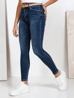 Dámské úzké džíny s vysokým pasem modré FashionStreet UY2793