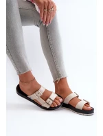 Dámské žabky na ploché podrážce ZAXY LL285072 Bežové