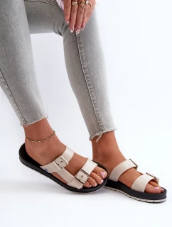 Dámské žabky na ploché podrážce ZAXY LL285072 Bežové