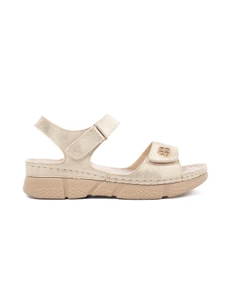 Stylové dámské zlaté sandály platforma Stylové dámské zlaté sandály platforma