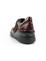 Scholl Emma Laces dámské sportovní kožené hnědé dámské platformy