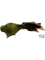 DEKORATIVNÍ PTÁČEK NA KLIPU CETKA ZELENÁ