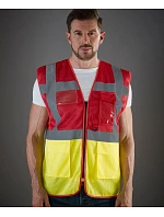 Yoko HVW 820 Hi-Vis síťovaná bezpečnostní vesta 79.W820 red/hi vis yellow Yoko HVW 820 Hi-Vis síťovaná bezpečnostní vesta 79.W820 red/hi vis yellow