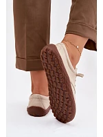 Kožené dámské polobotky Barefoot Zazoo 10189 Béžové