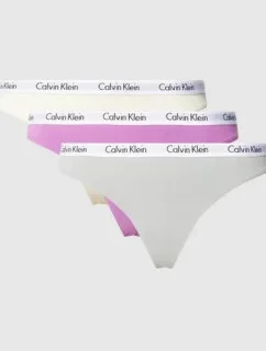 Dámské tanga 3pcs QD3587E CFU Vícebarevná - Calvin Klein