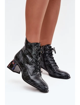 Boty na podpatku model 218722 Step in style Boty na podpatku model 218722 Step in style