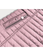 Růžová dámská bunda s puntíkovanou podšívkou (SF8981)