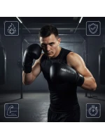 Tréninkové boxerské rukavice Meteor 10 oz, suchý zip, PU