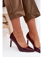 Eko Kožené Podpatky Sergio Leone 1339 Bordó