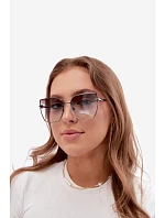 Bezrámečkové sluneční brýle typu cat eye s UV filtrem 400 modré